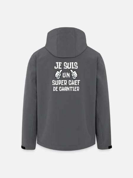 chantier, chef de chantier - Veste softshell homme en polyester recyclé Stanley/Stella - noir
