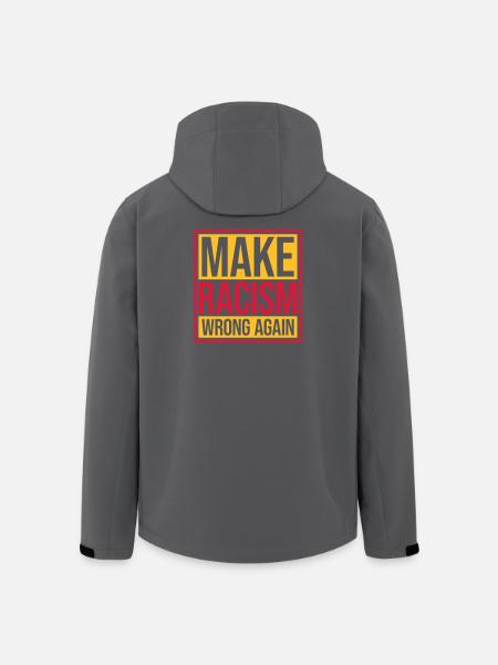 make racism wrong again - Men’s Recycled Softshell Jacket by Stanley/Stella - black