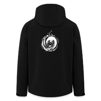 Otter Spell Invert - Men’s Recycled Softshell Jacket by Stanley/Stella - black - Back - AI Model Male 185 light (185cm)