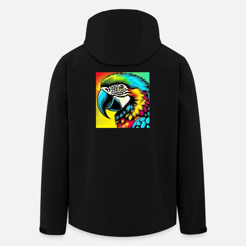Parrot Pop Art - Men’s Recycled Softshell Jacket by Stanley/Stella - black