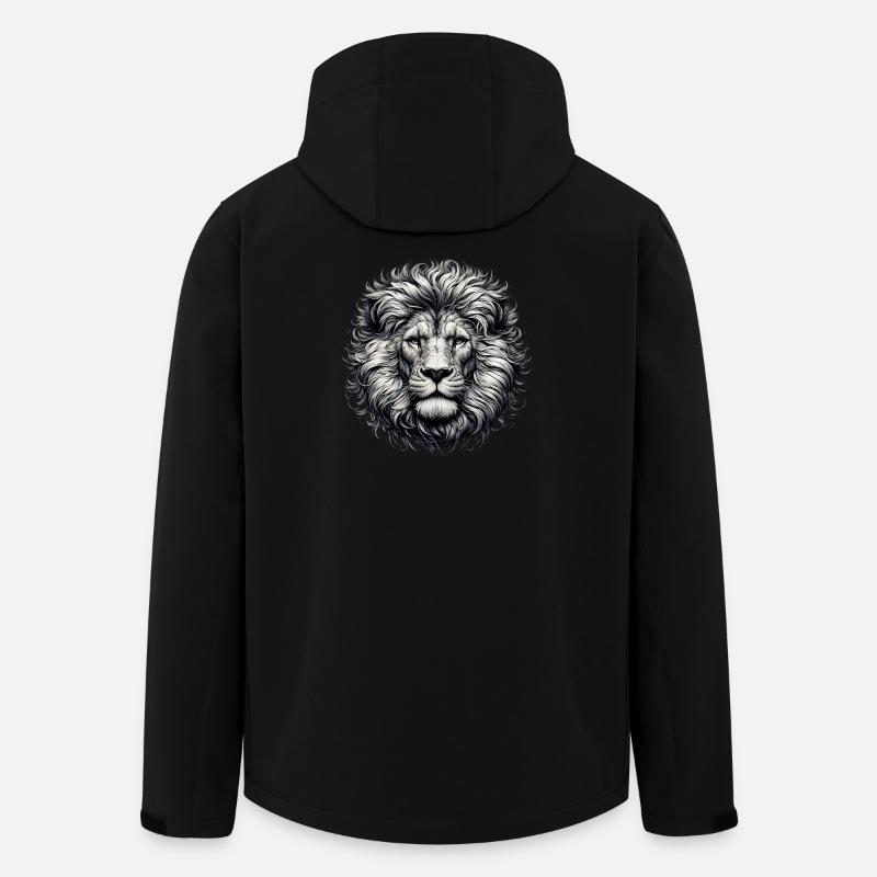 Löwe - Recycelte Männer Softshell-Jacke von Stanley/Stella - Schwarz