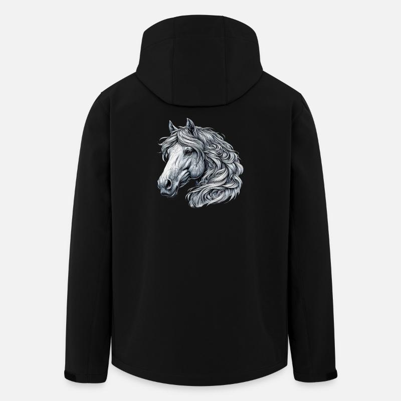 Horse - Men’s Recycled Softshell Jacket by Stanley/Stella - black