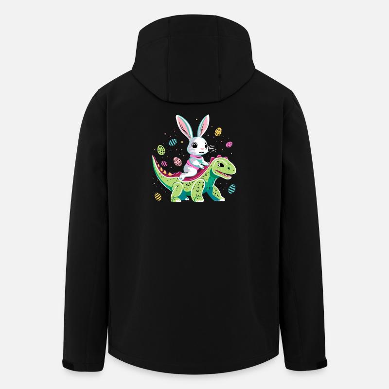 Lapin de Pâques Rides Dinosaure - Veste softshell homme en polyester recyclé Stanley/Stella - noir