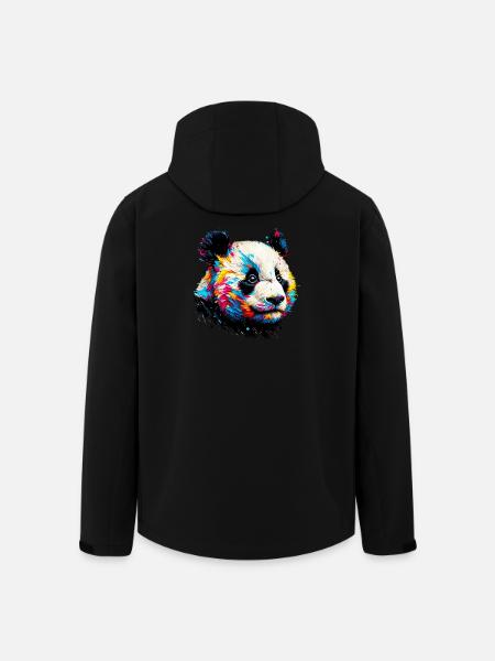 Panda - Men’s Recycled Softshell Jacket by Stanley/Stella - black