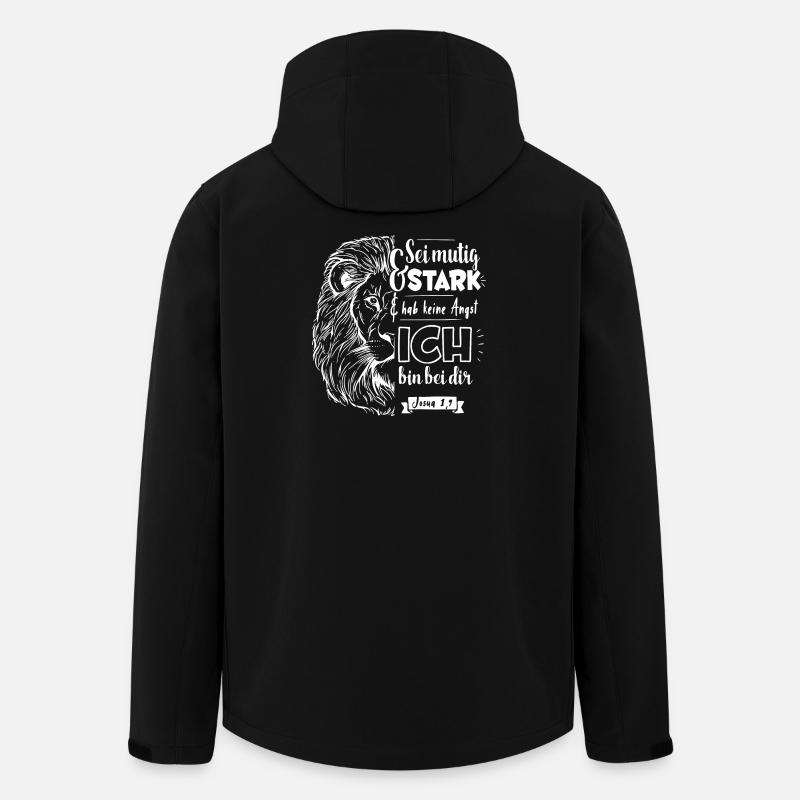 Josua 1 9 - Sei mutig und stark - Recycelte Männer Softshell-Jacke von Stanley/Stella - Schwarz