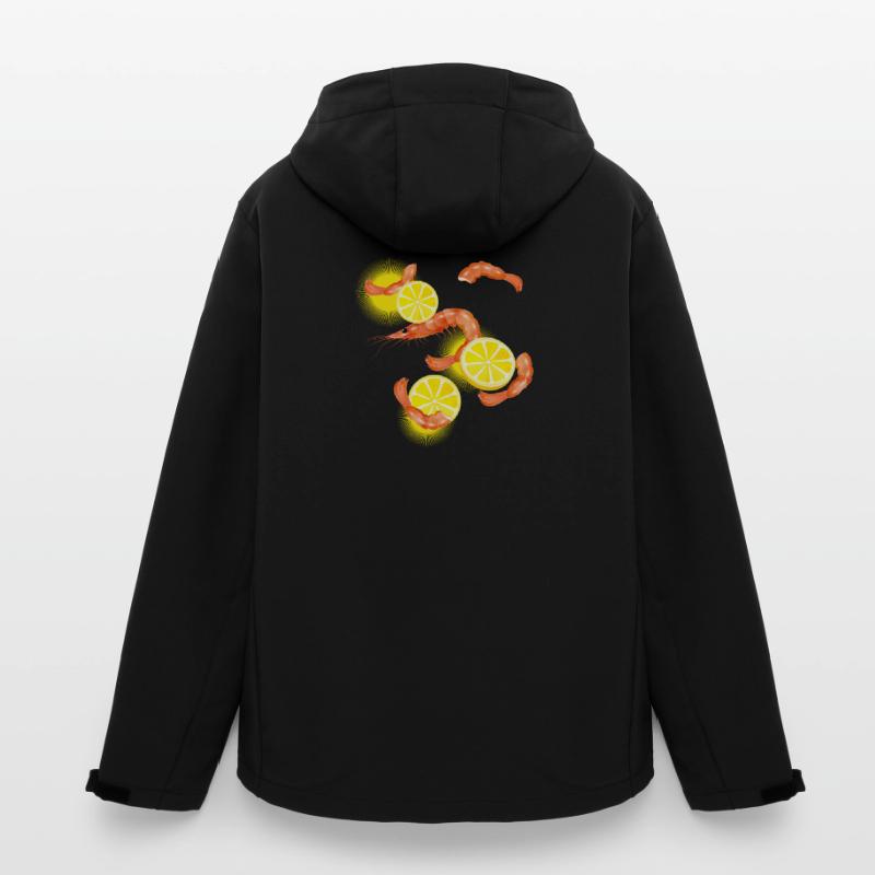 Garnelen oder Shrimps mit Zitronen Scheiben Recycelte Männer Softshell-Jacke von Stanley/Stella