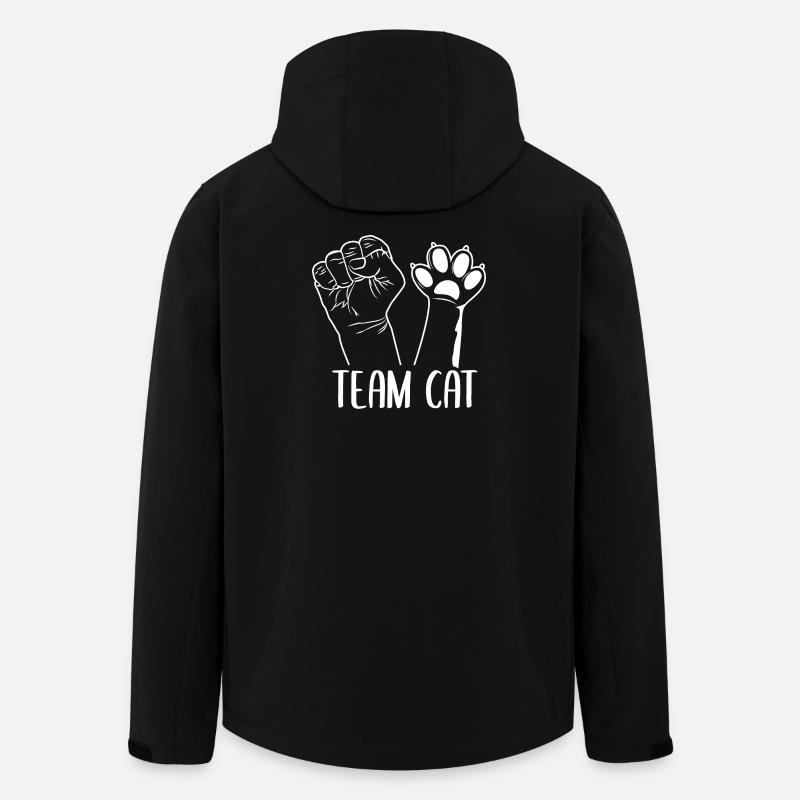 Team Cat - Recycelte Männer Softshell-Jacke von Stanley/Stella - Schwarz