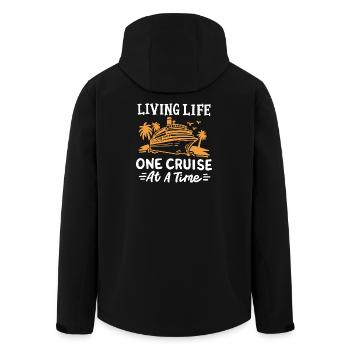 Kreuzfahrtschiff Urlaub Kreuzfahrt - Recycelte Männer Softshell-Jacke von Stanley/Stella - Schwarz - Hinten - AI Model Male 185 light (185cm)