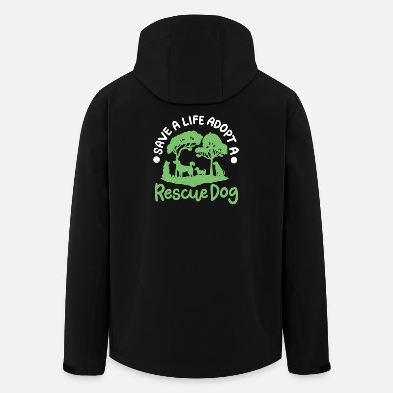 Hunderettung Hundeadoption - Recycelte Männer Softshell-Jacke von Stanley/Stella - Schwarz