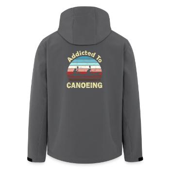 Canoe Canoeist - Men’s Recycled Softshell Jacket by Stanley/Stella - anthracite - Back - AI Model Male 185 light (185cm)