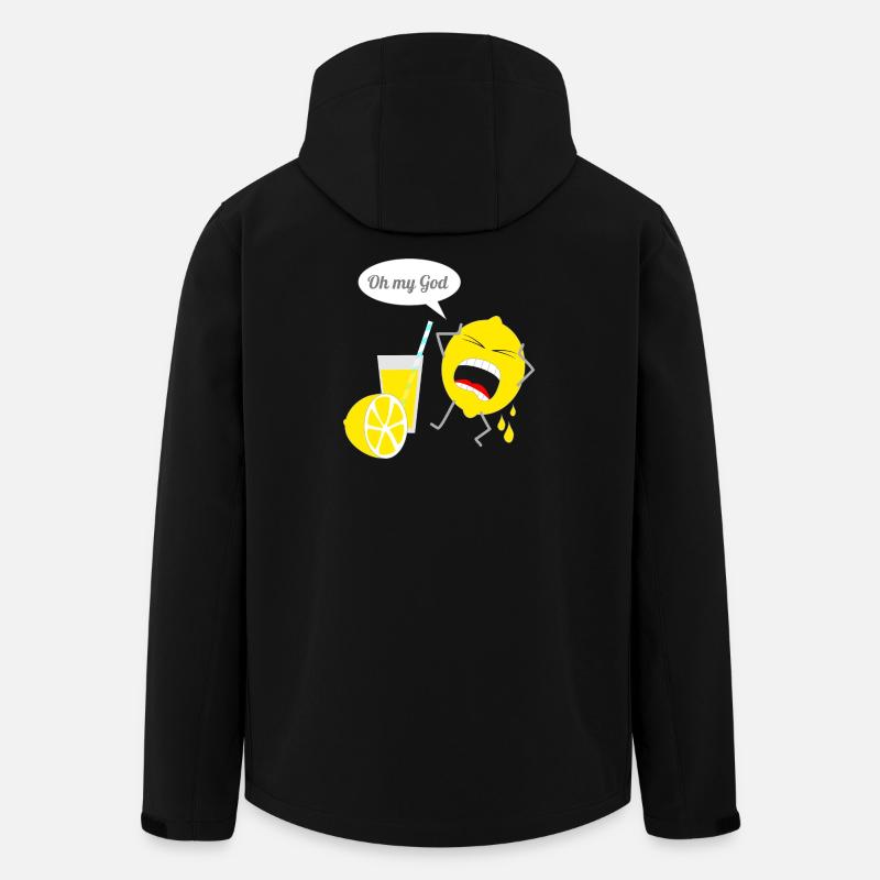 Funny lemon design - Men’s Recycled Softshell Jacket by Stanley/Stella - black