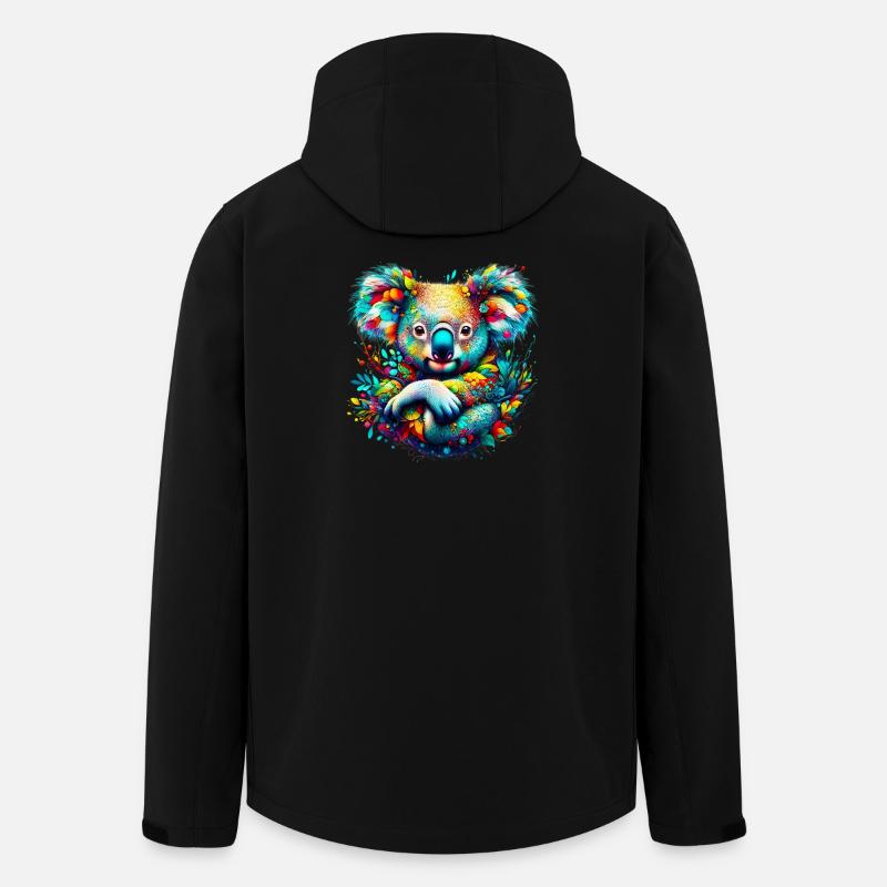 Koala - Recycelte Männer Softshell-Jacke von Stanley/Stella - Schwarz
