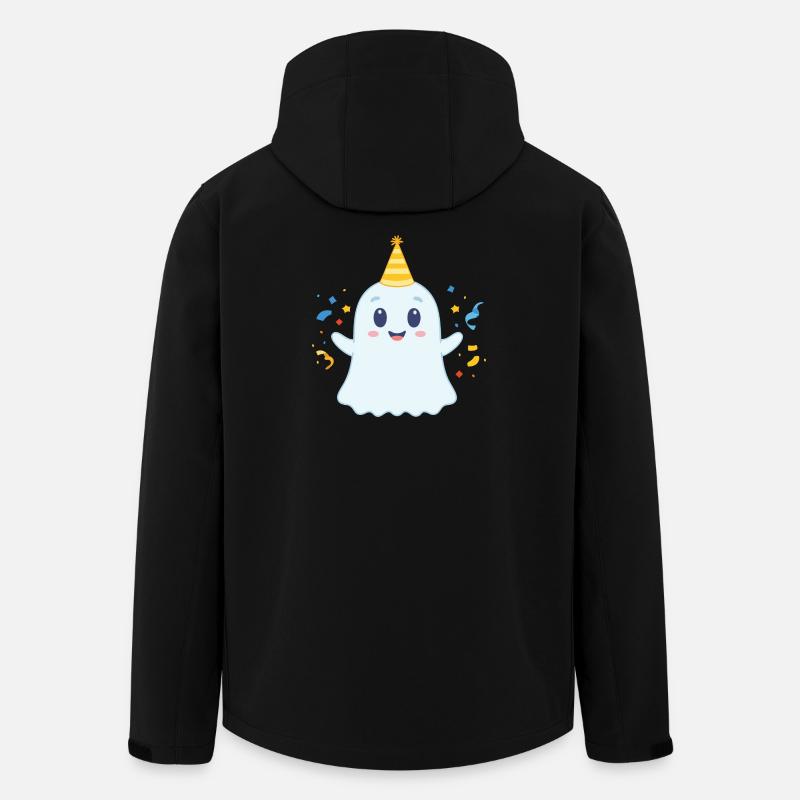 cute party ghost - Men’s Recycled Softshell Jacket by Stanley/Stella - black