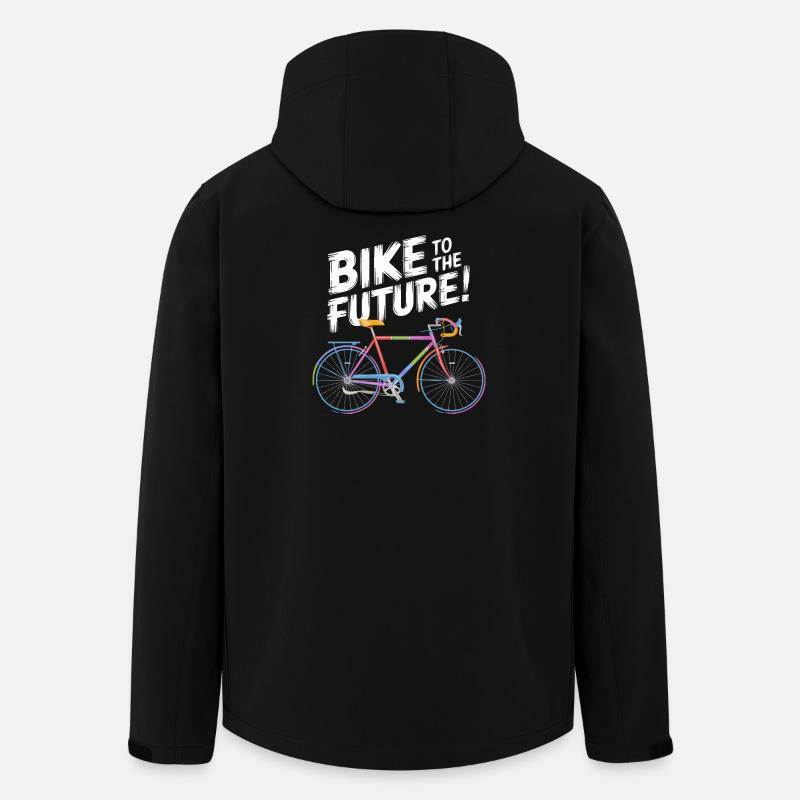 Futuristisches Fahrraddesign - Recycelte Männer Softshell-Jacke von Stanley/Stella - Schwarz