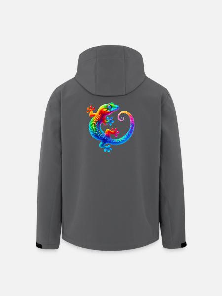 Gecko - Recycelte Männer Softshell-Jacke von Stanley/Stella - Schwarz