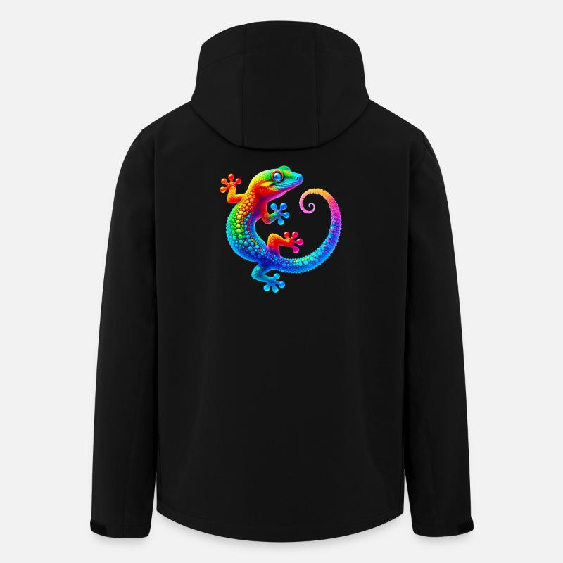 Gecko - Recycelte Männer Softshell-Jacke von Stanley/Stella - Schwarz