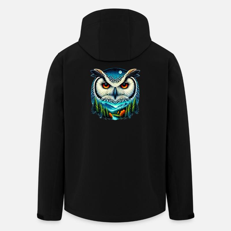 Owl - Men’s Recycled Softshell Jacket by Stanley/Stella - black