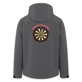 Darts Player Design with Dartboard - Men’s Recycled Softshell Jacket by Stanley/Stella - anthracite - Back - AI Model Male 185 light (185cm)