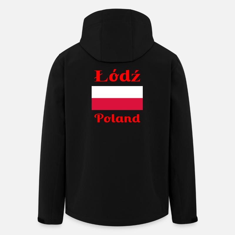 Łódź, Polen - Stilvolle Drucke - Recycelte Männer Softshell-Jacke von Stanley/Stella - Schwarz