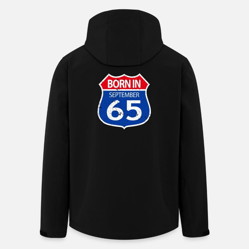 Né_en_septembre_65 - Veste softshell homme en polyester recyclé Stanley/Stella - noir