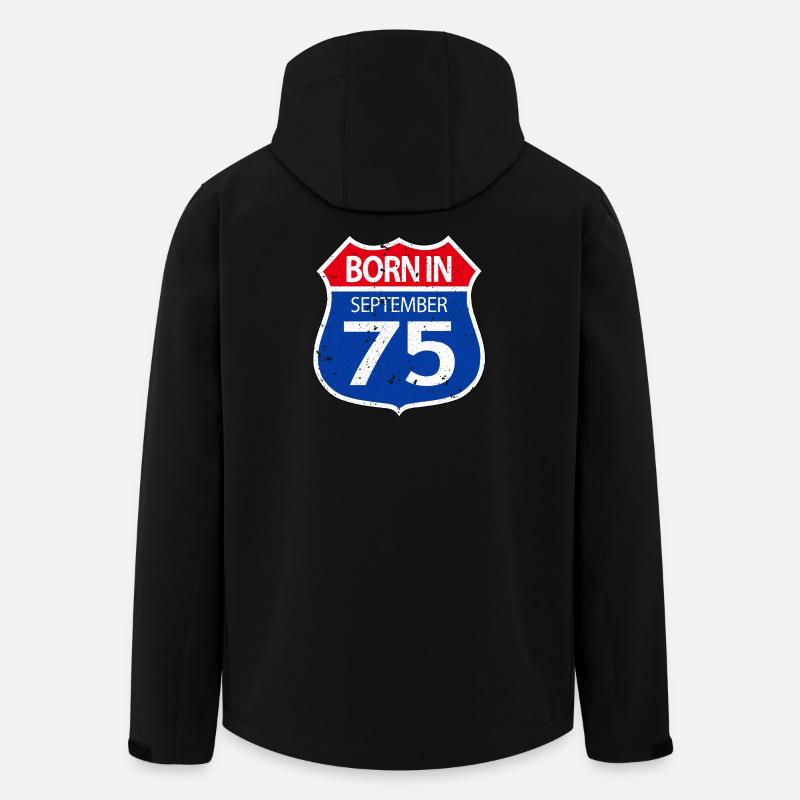 Born_in_September_75 - Men’s Recycled Softshell Jacket by Stanley/Stella - black