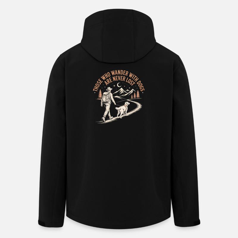 Those Who Wander With Dogs - Men’s Recycled Softshell Jacket by Stanley/Stella - black