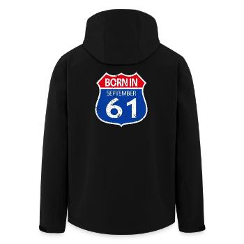 Né_en_septembre_61 - Veste softshell homme en polyester recyclé Stanley/Stella - noir - Dos - AI Model Male 185 light (185cm)