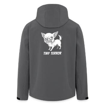 Chihuahua Tiny Terror – wütender Hund Spruch - Recycelte Männer Softshell-Jacke von Stanley/Stella - Anthrazit - Hinten - AI Model Male 185 light (185cm)