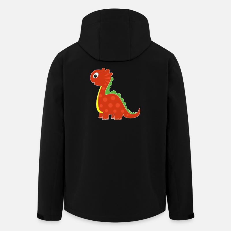 Lustiger Dino mit Punkten - Recycelte Männer Softshell-Jacke von Stanley/Stella - Schwarz
