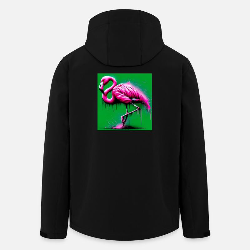 Flamingo - Recycelte Männer Softshell-Jacke von Stanley/Stella - Schwarz