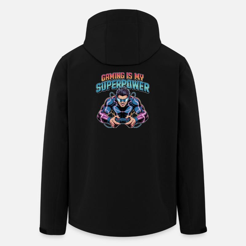 Le jeu est mon superpouvoir - Veste softshell homme en polyester recyclé Stanley/Stella - noir