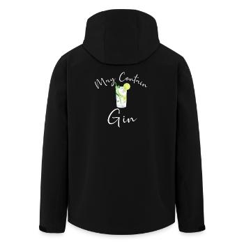 Gin Trinker Barkeeper MAY CONTAIN GIN Spruch - Recycelte Männer Softshell-Jacke von Stanley/Stella - Schwarz - Hinten - AI Model Male 185 light (185cm)