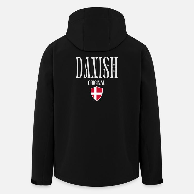 Danois original, fierté danoise - Veste softshell homme en polyester recyclé Stanley/Stella - noir