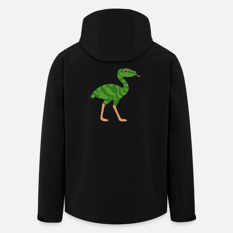 L'autruche serpent , le serpent qui court ! - Veste softshell homme en polyester recyclé Stanley/Stella - noir
