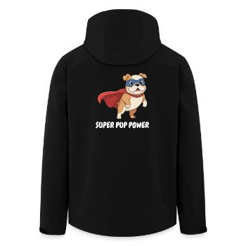 Superhero Dog Cape - Men’s Recycled Softshell Jacket by Stanley/Stella - black - Back - AI Model Male 185 light (185cm)
