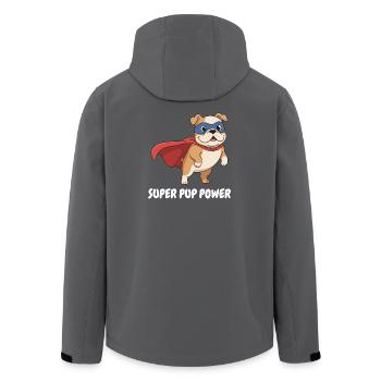 Superhelden Hund Cape - Recycelte Männer Softshell-Jacke von Stanley/Stella - Anthrazit - Hinten - AI Model Male 185 light (185cm)