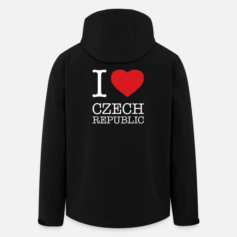 J’adore République tchèque Tschechien - Veste softshell homme en polyester recyclé Stanley/Stella - noir