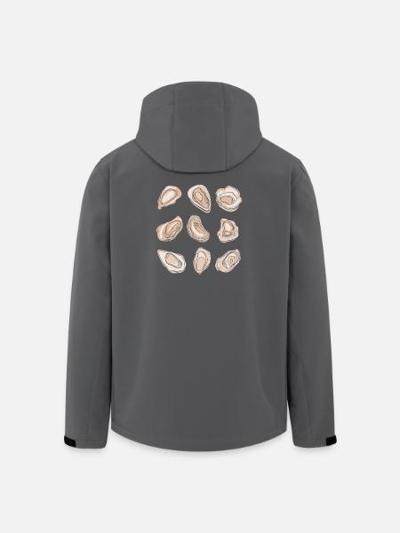 Huîtres - Veste softshell homme en polyester recyclé Stanley/Stella - noir