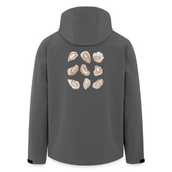 Austern - Recycelte Männer Softshell-Jacke von Stanley/Stella - Anthrazit - Hinten - AI Model Male 185 light (185cm)