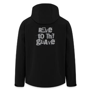 Rave to the Grave Texte grunge - Veste softshell homme en polyester recyclé Stanley/Stella - noir - Dos - AI Model Male 185 light (185cm)