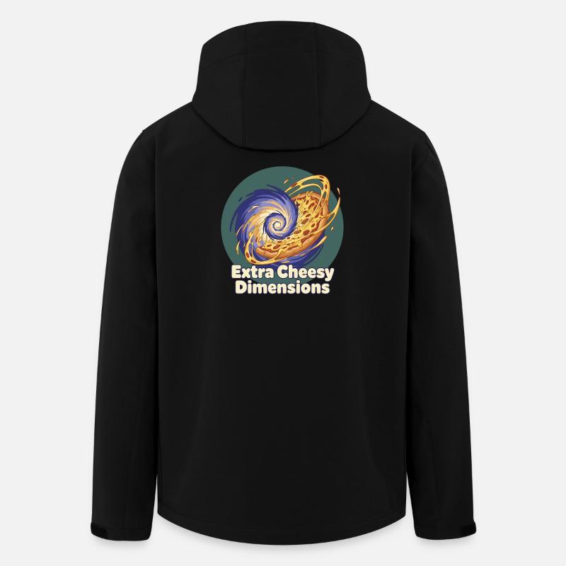 Extra Cheesy Dimensions Pizza - Men’s Recycled Softshell Jacket by Stanley/Stella - black