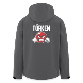 Lustiger Spruch Törken Cartoon Witzig Türkei Meme - Recycelte Männer Softshell-Jacke von Stanley/Stella - Anthrazit - Hinten - AI Model Male 185 light (185cm)