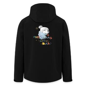 Christmastime - Men’s Recycled Softshell Jacket by Stanley/Stella - black - Back - AI Model Male 185 light (185cm)