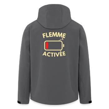 Flemme aktivierter niedriger Batteriestand - Recycelte Männer Softshell-Jacke von Stanley/Stella - Schwarz - Hinten - AI Model Male 185 light (185cm)