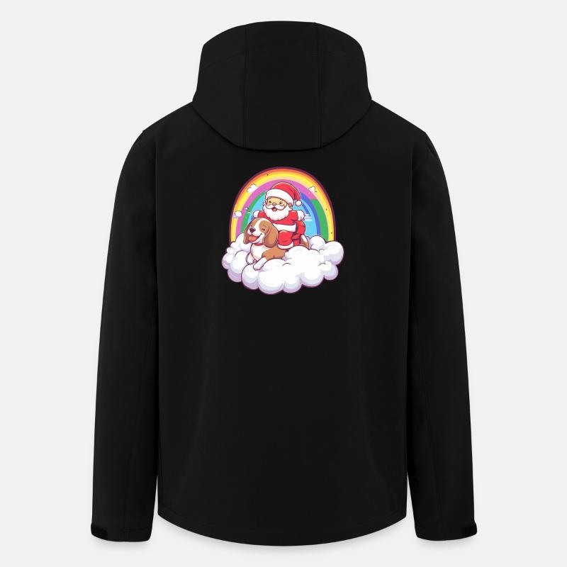 Noël du Père Noël du Beagle - Veste softshell homme en polyester recyclé Stanley/Stella - noir