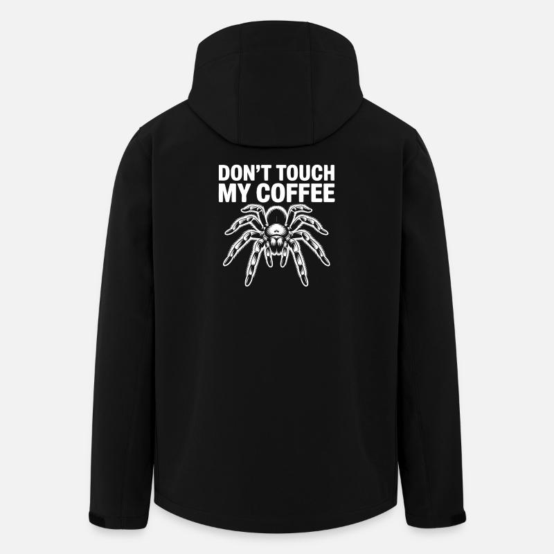 Don't Touch My Coffee Spinne - Recycelte Männer Softshell-Jacke von Stanley/Stella - Schwarz