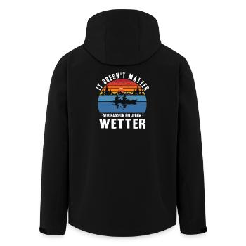 Kayakiste offre des tenues de kayak pour les sports nautiques - Veste softshell homme en polyester recyclé Stanley/Stella - noir - Dos - AI Model Male 185 light (185cm)