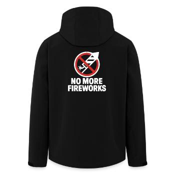 No More Fireworks – Silvester Edition - Recycelte Männer Softshell-Jacke von Stanley/Stella - Schwarz - Hinten - AI Model Male 185 light (185cm)