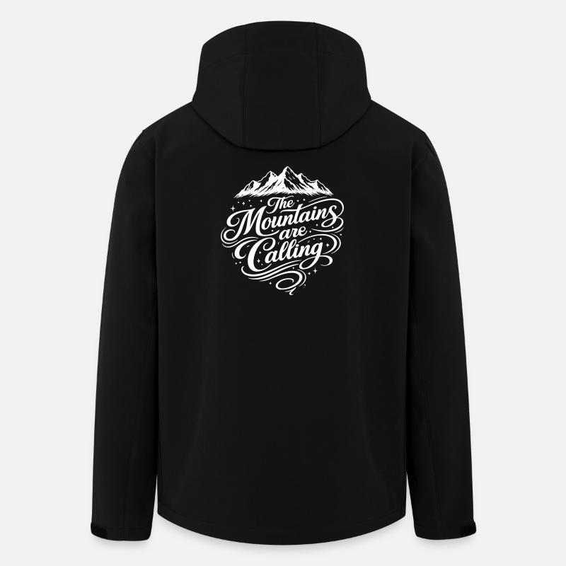 The mountains call saying - Men’s Recycled Softshell Jacket by Stanley/Stella - black