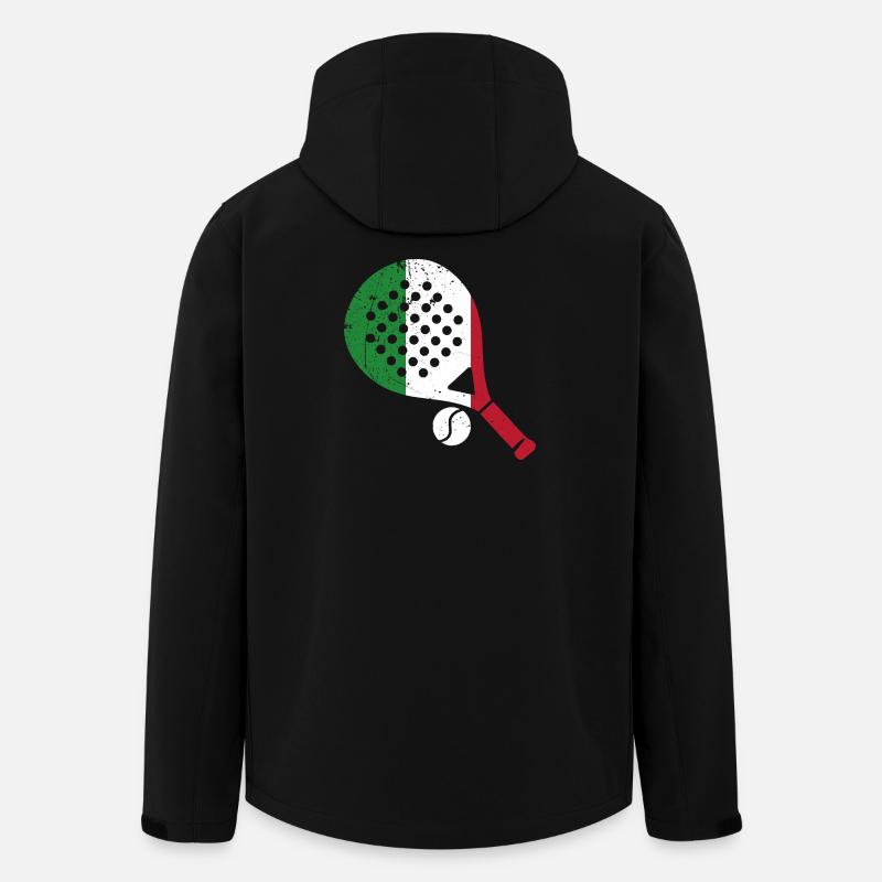 Raquette de padel style Italien - Veste softshell homme en polyester recyclé Stanley/Stella - noir